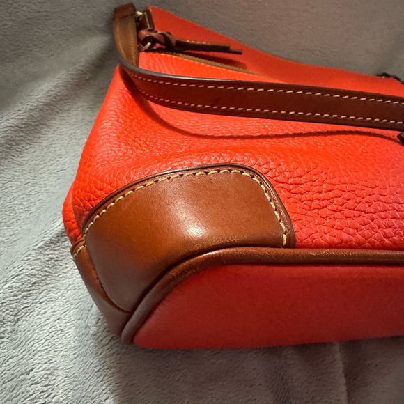 Dooney & Bourke Red Pebble Leather Crossbody Bag - Picture 12 of 13